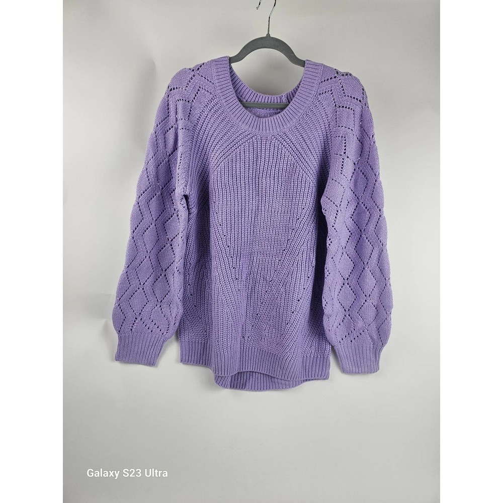 Women's Lavender, szL, sweater, Oversized with balloon sleeves